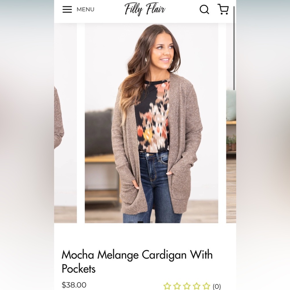 Filly Flair Boutique Cardigan Nwot